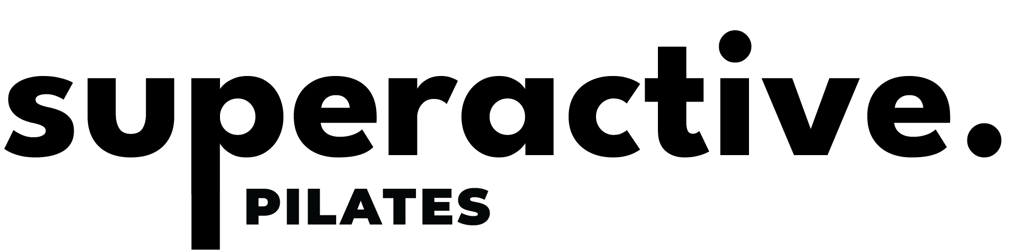 Superactive Pilates Black Logo